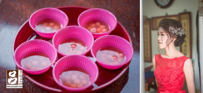 準備給賓客吃的甜湯,新娘獨照 準備給賓客吃的甜湯,新娘獨照