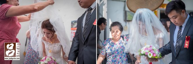 新娘思蓉一直低的頭,這時的心情應該很複雜 新娘思蓉一直低的頭,這時的心情應該很複雜