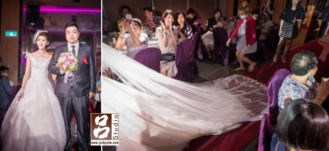 新人進場,新秘特別準備很長的頭紗 wedding-day-photo-kao17