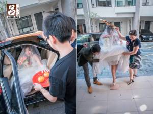 新娘到新家下車摸橘子，和過火