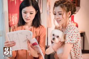 新娘家愛犬，一直在注意我在做什