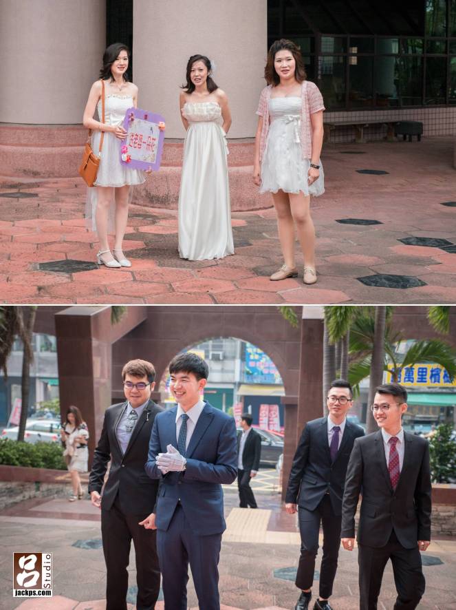 伴娘與新郎闖關活動要開始