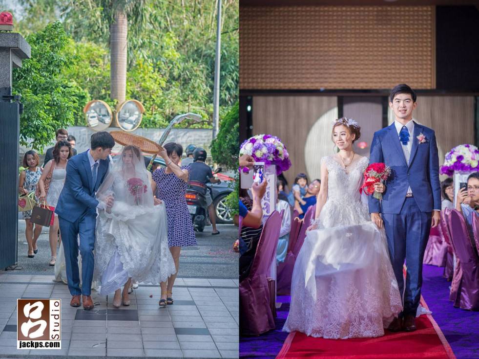 新人迎娶進家門和喜宴進場畫面