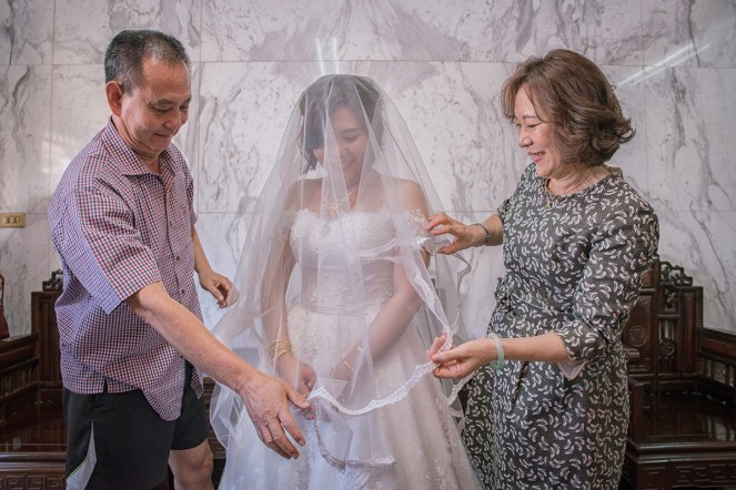 自宅迎娶-新娘蓋頭紗