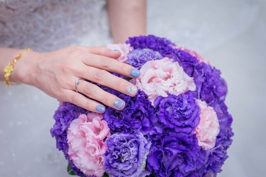 新娘水藍色美甲