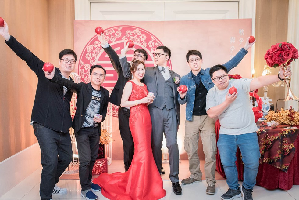 婚禮送客趣味合照