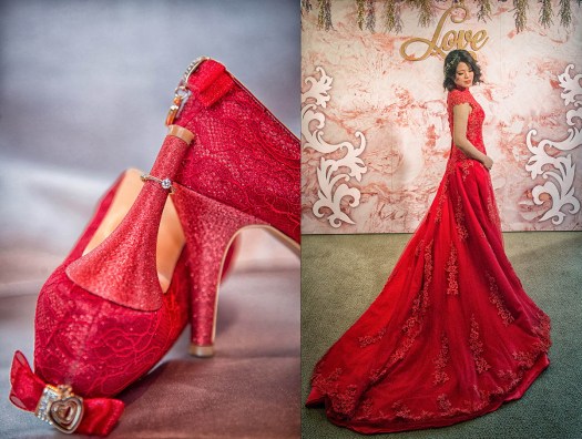 新娘紅色晚禮服