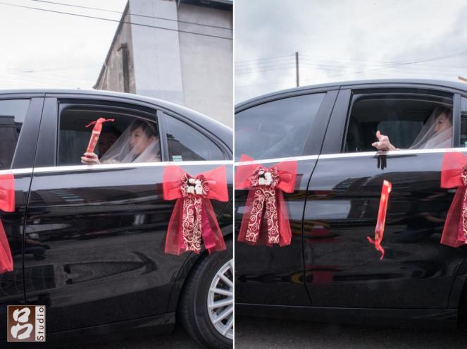 新娘丟扇子畫面