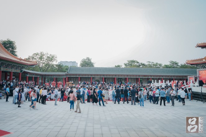 孔廟的觀禮人潮